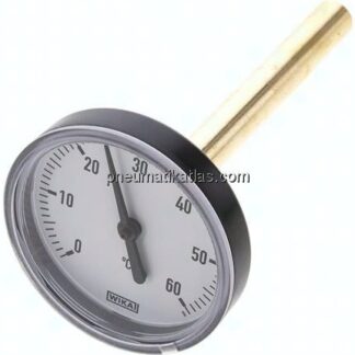 Bimetallthermometer, waagerecht D63/0 bis +60°C/100mm