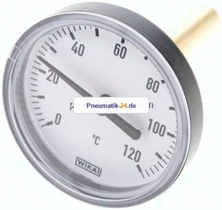 Bimetallthermometer, waagerecht D63/0 bis +120°C/60mm