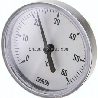 Bimetallthermometer, waagerecht D63/0 bis +60°C/40mm