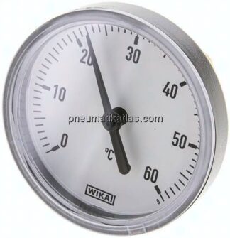 Bimetallthermometer, waagerecht D63/0 bis +60°C/40mm