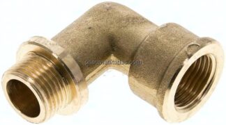 90°-Einschraubwinkel G 3/8"(IG)-G 3/8"(AG), Messing