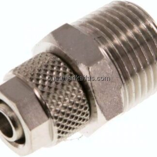 Gerade Verschraubung R 3/8"-8x6mm, Messing vernickelt