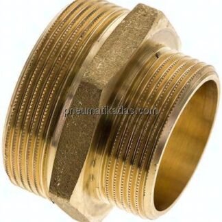Doppelnippel G 2"-G 1-1/2", Messing/Rotguss