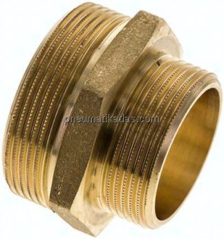 Doppelnippel G 2"-G 1-1/2", Messing/Rotguss