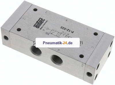 5/3-Wege Pneumatikventil, G 1/2", Mittelstellung entlüftet, Standard