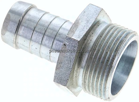Schlauchnippel 25 S (M36x2), 21 - 22mm, Stahl verzinkt