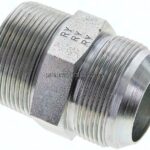 Doppelnippel NPT 1-1/2"-UN 1-7/8"-12(JIC), Stahl verzinkt