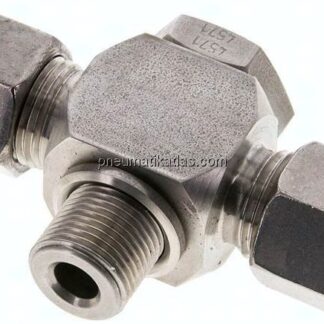 T-Schwenkverschraubung G 3/8"-10 S (M18x1,5), 1.4571