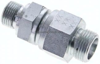 Hydraulik-Rückschlagventil 12 S (M20x1,5)-G 3/8", ohne Mutter & Schneidring, Stahl verzinkt