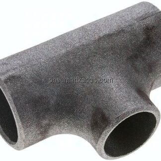 T-Stück 60,3x4,0mm - 48,3x4,0mm, P235GH-TC1 Stahl schwarz, nahtlos