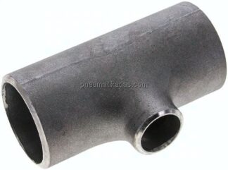 T-Stück 60,3x4,0mm - 33,7x3,2mm, P235GH-TC1 Stahl schwarz, nahtlos