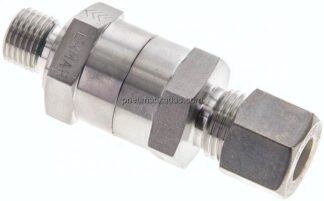 Hydraulik-Rückschlagventil 10 L (M16x1,5)-G 1/4", Klemmring 1.4571 (NC)