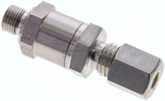 Hydraulik-Rückschlagventil 6 L (M12x1,5)-G 1/8", Klemmring 1.4571 (NC)