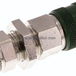 Schott-Kupplungsdose (NW5) 8x6mm Schlauch, Messing vernickelt