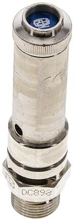 TÜV-Sicherheitsventil G 3/8" (DN8), 16,00 bar, Messing vernickelt