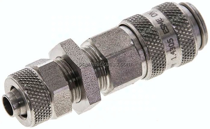 Schott-Kupplungsdose (NW5) 8x6mm Schlauch, Edelstahl