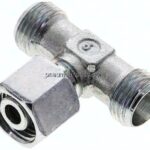 Einstellb. T-Schneidringverschraubung 10 L (M16x1,5), ohne Mutter & Schneidring, Stahl verzinkt
