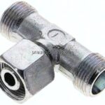 Einstellb. T-Schneidringverschraubung 12 S (M20x1,5), ohne Mutter & Schneidring, Stahl verzinkt