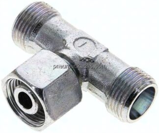 Einstellb. T-Schneidringverschraubung 12 S (M20x1,5), ohne Mutter & Schneidring, Stahl verzinkt