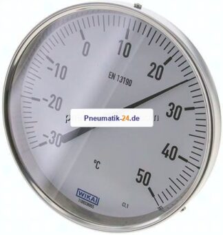 Bimetallthermometer, waagerecht D160/-30 bis +50°C/100mm