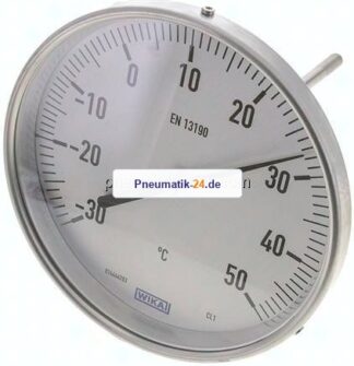 Bimetallthermometer, waagerecht D160/-30 bis +50°C/160mm