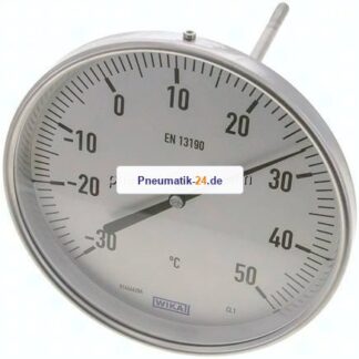 Bimetallthermometer, waagerecht D160/-30 bis +50°C/200mm