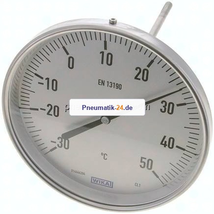 Bimetallthermometer, waagerecht D160/-30 bis +50°C/200mm