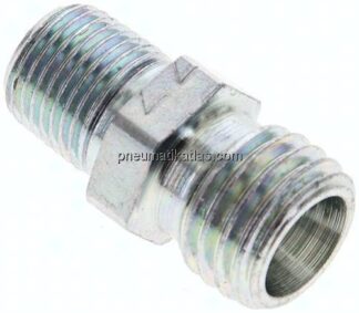 Gerade Schneidringverschr. R 1/8"-6 L (M12x1,5), ohne Mutter & Schneidring, Stahl verzinkt
