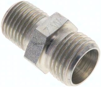 Gerade Schneidringverschr. R 1/4"-10 L (M16x1,5), ohne Mutter & Schneidring, Stahl verzinkt