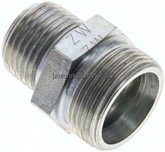 Gerade Schneidringverschr. R 1/2"-18 L (M26x1,5), ohne Mutter & Schneidring, Stahl verzinkt