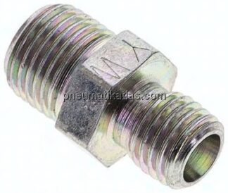 Gerade Schneidringverschr. R 1/8"-4 LL (M8x1), ohne Mutter & Schneidring, Stahl verzinkt