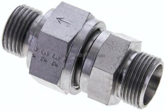 Hydraulik-Rückschlagventil 15 L (M22x1,5)-G 1/2", ohne Mutter & Schneidring, Stahl verzinkt
