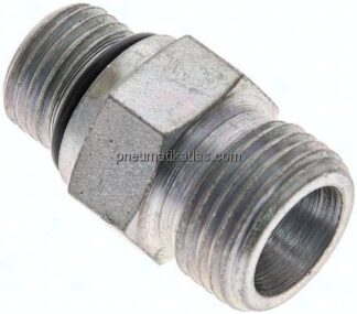 Gerade Schneidringverschr. UNF 9/16"-18-10 S (M18x1,5), ohne Mutter & Schneidring, Stahl verzinkt