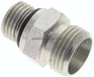 Gerade Schneidringverschr. UNF 9/16"-18-12 L (M18x1,5), ohne Mutter & Schneidring, Stahl verzinkt