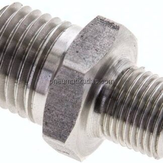 Doppelnippel NPT 1/4"-NPT 1/8", 1.4571