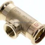 Pressfitting, T-Stück, 28mm, Rp 1/2" IG, Kupfer / Kupferlegierung