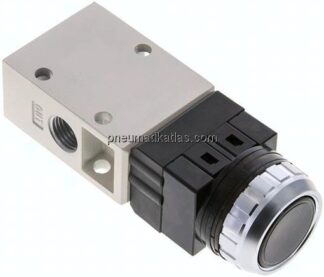 3/2-Wege Ventil G 1/4", Drucktaster schwarz