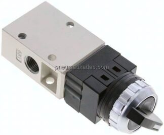 3/2-Wege Ventil G 1/4", Drehschalter schwarz