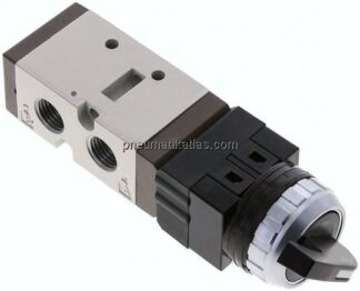 5/2-Wege Ventil G 1/4", Drehschalter schwarz