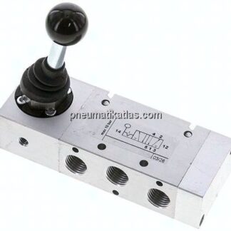 5/2-Wege Handhebelventil, Raste, G 1/4"