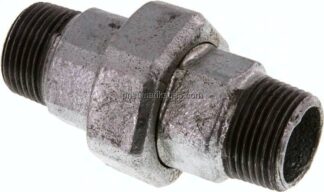 Doppelnippel trennbar R 1"-R 1", Temperguss verzinkt