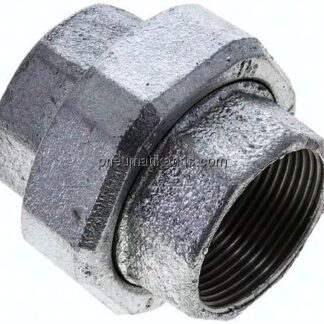 Verschraubung flach dichtend Rp 1-1/2" (IG),Temperguss verzinkt