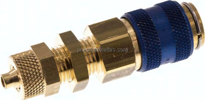 Schott-Kupplungsdose (NW5) 6x4mm Schlauch, Messing