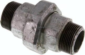 Doppelnippel trennbar R 1-1/4"-R 1-1/4", Temperguss verzinkt