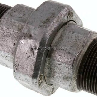Doppelnippel trennbar R 1-1/4"-R 1-1/4", Temperguss verzinkt