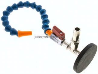 Gelenkschlauch 1/4", Set mit Magnetfuß: 1 Gelenkschlauch (16 Module) mit Gewindestück R 1/4", 1 Rund
