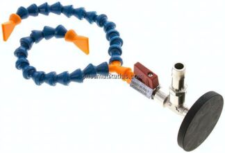Gelenkschlauch 1/4", Set mit Magnetfuß: 2 Gelenkschlauchstücke (13 Module), 2 Flachdüsen 24 mm breit