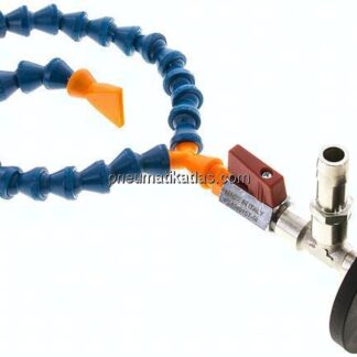 Gelenkschlauch 1/4", Set mit Magnetfuß: 2 Gelenkschlauchstücke (13 Module), 2 Flachdüsen 24 mm breit