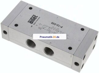5/3-Wege Pneumatikventil, G 1/2", Mittelstellung geschlossen, ATEX-Zulassung