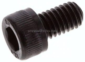 Zylinderschraube DIN 912, M 6x10, Stahl 12.9 blank (schwarz)